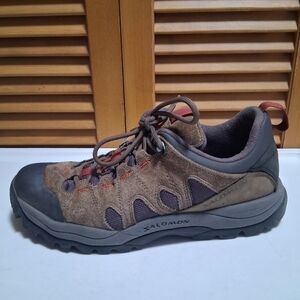 Salomon Solaris Low Day Hiking Shoe Men's Trail Suede Leather Brown * Size: 9.5